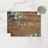 BUDGET Eucalyptus Green Foliage Weddenschap Hartel Notitiekaartje (Voorkant / Achterkant in situ)