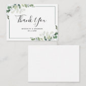 BUDGET Eucalyptus Green Foliage Weddenschap Hartel Notitiekaartje (Voorkant / Achterkant)