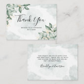 BUDGET Eucalyptus Green Foliage Weddenschap Hartel Notitiekaartje (Voorkant / Achterkant)