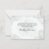 BUDGET Eucalyptus Green Foliage Weddenschap Hartel Notitiekaartje (Achterkant)