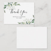 BUDGET Eucalyptus Green Foliage Weddenschap Hartel Notitiekaartje (Voorkant / Achterkant)