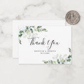 BUDGET Eucalyptus Green Foliage Weddenschap Hartel Notitiekaartje (Voorkant / Achterkant in situ)
