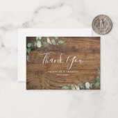 BUDGET Eucalyptus Green Foliage Weddenschap Hartel Notitiekaartje (Voorkant / Achterkant in situ)