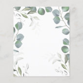 Budget eucalyptus greenery bruiloft uitnodiging flyer (Achterkant)