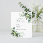 BUDGET Eucalyptus Greenery Foliage Weddenschap (Staand voorkant)