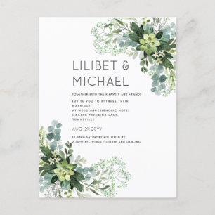 BUDGET Eucalyptus Greenery Foliage Weddenschap Briefkaart