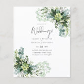 BUDGET Eucalyptus Greenery Foliage Weddenschap Flyer (Voorkant)