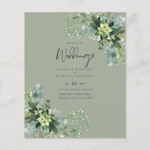 BUDGET Eucalyptus Greenery Foliage Weddenschap Flyer
