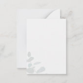 Budget Eucalyptus Greenery Gold Lijst Hartelijk da Notitiekaartje (Achterkant)