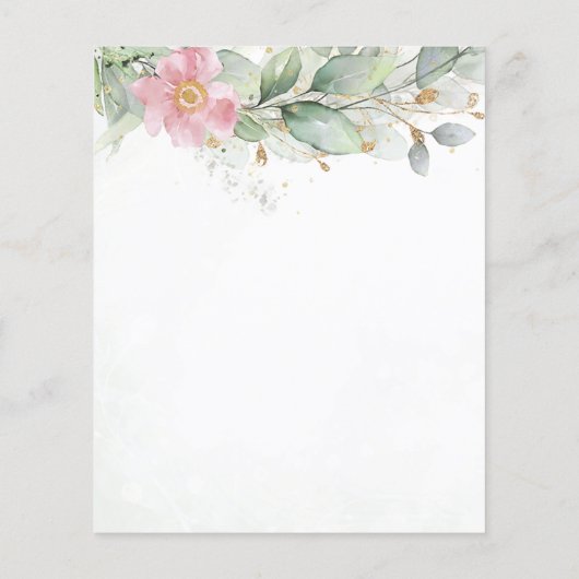 Budget Eucalyptus Greenery Gold sparen de datum (Achterkant)