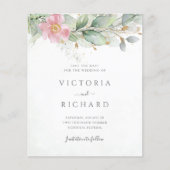 Budget Eucalyptus Greenery Gold sparen de datum (Voorkant)