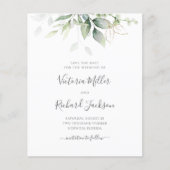 Budget Eucalyptus Greenery Gold sparen de datum (Voorkant)