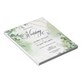 BUDGET Eucalyptus Greenery Gold Weddenschap Notitieblok (Schuin)