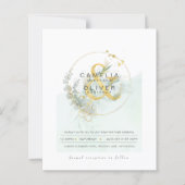 BUDGET Eucalyptus Greenery Gold Wedding QR CODE IN (Voorkant)