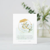 BUDGET Eucalyptus Greenery Gold Wedding QR CODE IN (Staand voorkant)