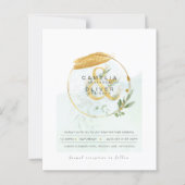 BUDGET Eucalyptus Greenery Gold Wedding QR CODE IN (Voorkant)