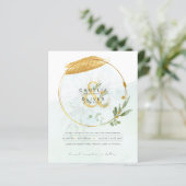 BUDGET Eucalyptus Greenery Gold Wedding QR CODE IN (Staand voorkant)
