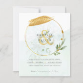 BUDGET Eucalyptus Greenery Gold Wedding QR CODE IN (Voorkant)
