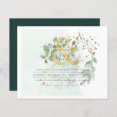 BUDGET Eucalyptus Greenery Gold Wedding QR CODE IN (Voorkant / Achterkant)