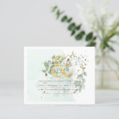 BUDGET Eucalyptus Greenery Gold Wedding QR CODE IN (Staand voorkant)