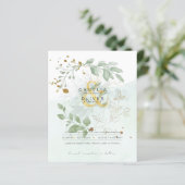 BUDGET Eucalyptus Greenery Gold Wedding QR CODE IN (Staand voorkant)