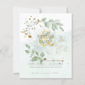 BUDGET Eucalyptus Greenery Gold Wedding QR CODE IN (Voorkant)