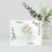 BUDGET Eucalyptus Greenery Gold Wedding QR CODE IN (Staand voorkant)