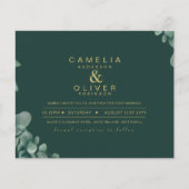 BUDGET Eucalyptus Greenery Gold Wedding QR CODE IN Flyer (Voorkant)