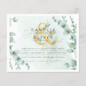 BUDGET Eucalyptus Greenery Gold Wedding QR CODE IN Flyer (Voorkant)