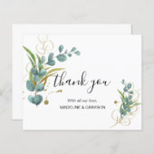 BUDGET Eucalyptus Greenery Gold Weduwen Hartelijk (Voorkant / Achterkant)