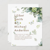 BUDGET Eucalyptus Greenery Leaf Botanical Wedding (Voorkant / Achterkant)