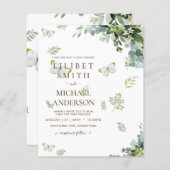 BUDGET Eucalyptus Greenery Leaf Botanical Wedding (Voorkant / Achterkant)