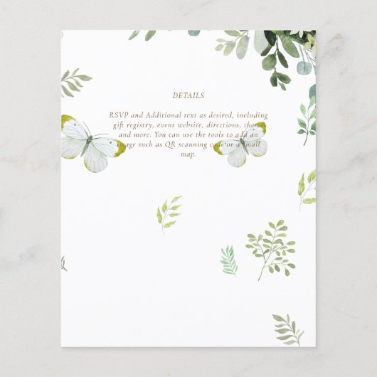 BUDGET Eucalyptus Greenery Leaf Botanical Wedding (Achterkant)