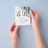 BUDGET Eucalyptus Greenery Leaf Botanical Wedding Flyer (Hand)