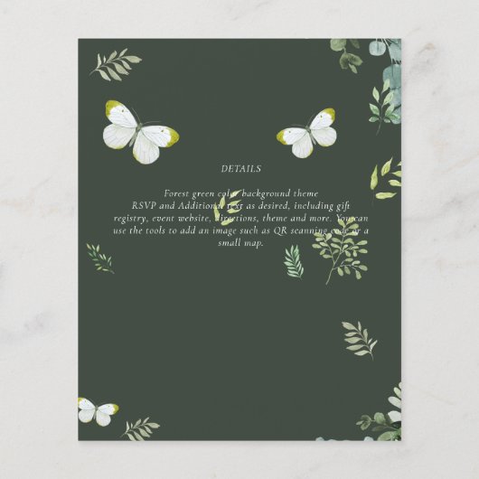 BUDGET Eucalyptus Greenery Leaves Emerald Wedding (Achterkant)