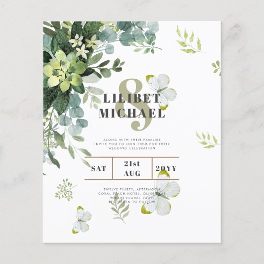 BUDGET Eucalyptus Greenery Leaves Emerald Wedding (Voorkant)