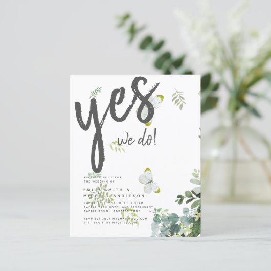 BUDGET Eucalyptus Greenery Leaves Emerald Wedding (Staand voorkant)