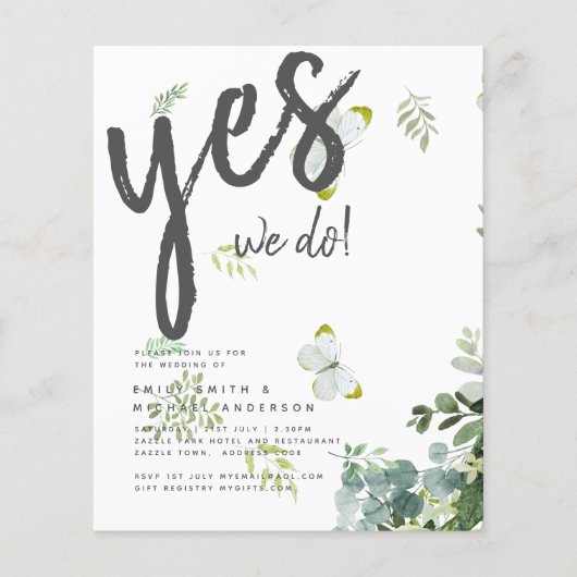 BUDGET Eucalyptus Greenery Leaves Emerald Wedding (Voorkant)