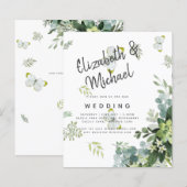 BUDGET Eucalyptus Greenery Leaves Emerald Wedding (Voorkant / Achterkant)