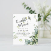 BUDGET Eucalyptus Greenery Leaves Emerald Wedding (Staand voorkant)