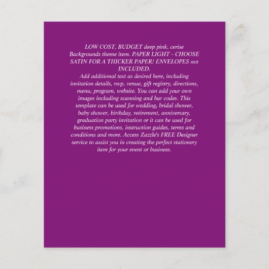 BUDGET EUCALYPTUS Greenery Leaves Wedding INVITES Flyer (Achterkant)