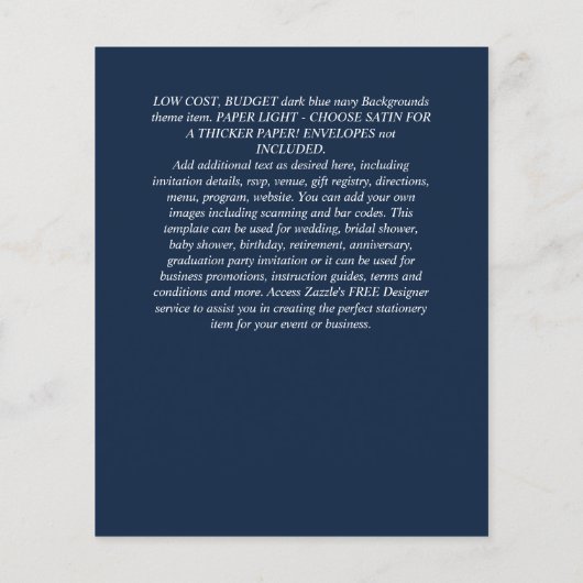 BUDGET EUCALYPTUS Greenery Leaves Wedding INVITES Flyer (Achterkant)