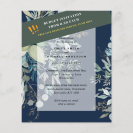 BUDGET EUCALYPTUS Greenery Leaves Wedding INVITES Flyer