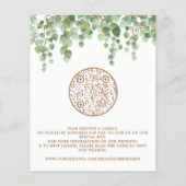 Budget Eucalyptus Greenery QR Code Weddenschap Uit (Achterkant)