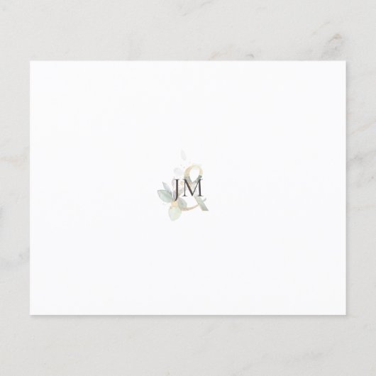 Budget Eucalyptus Greenery RSVP-reactiekaart (Achterkant)