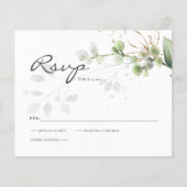 Budget Eucalyptus Greenery RSVP-reactiekaart (Voorkant)