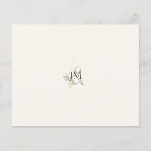 Budget Eucalyptus Greenery RSVP-reactiekaart (Achterkant)