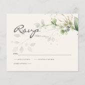 Budget Eucalyptus Greenery RSVP-reactiekaart (Voorkant)