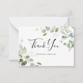 BUDGET Eucalyptus Greenery Weddenschap Notitiekaartje