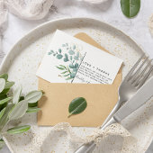 BUDGET Eucalyptus Greenery Weddenschap Notitiekaartje
